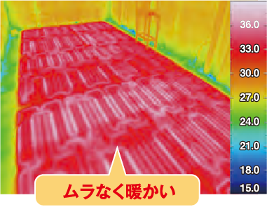 ムラなく暖かい