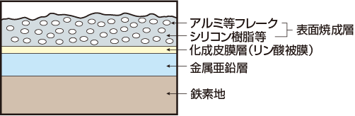 ラスパート皮膜のモデル図